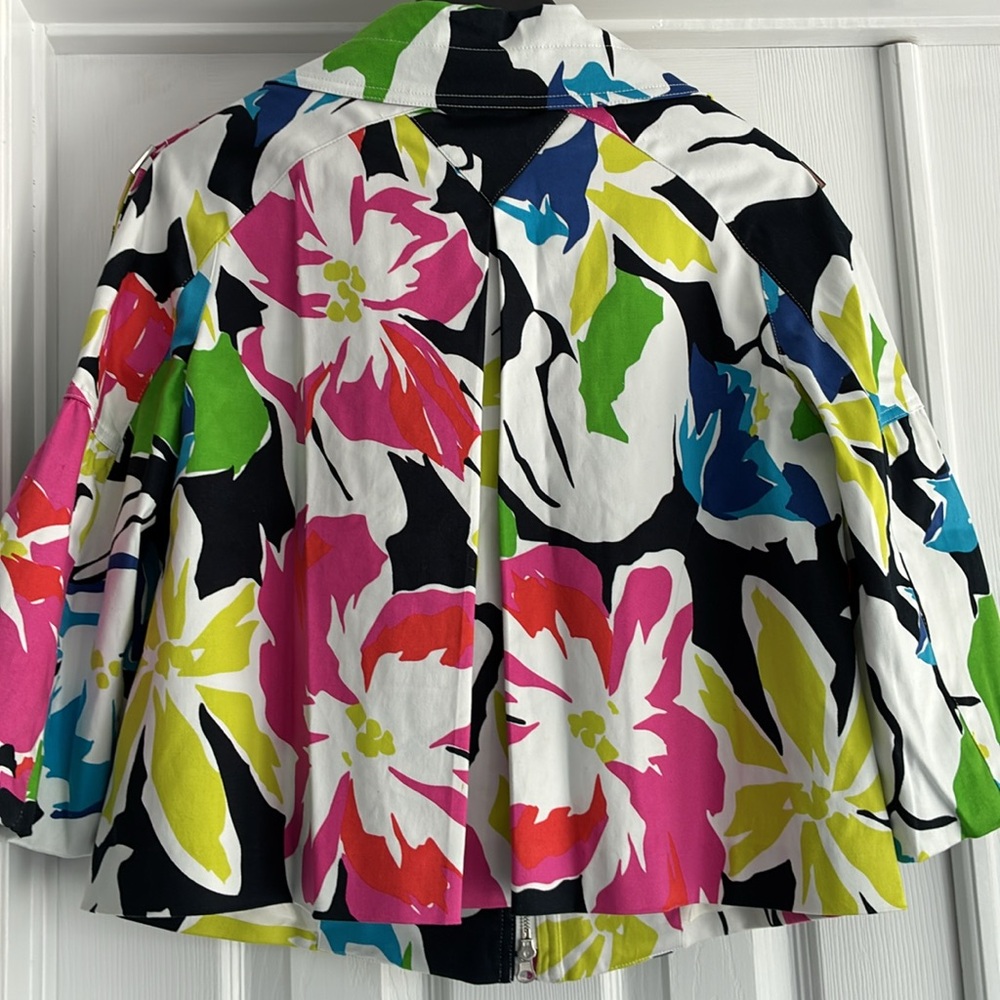 Cache Multicolor Abstract/Floral Print Jacket Size Medium - Picture 9 of 11
